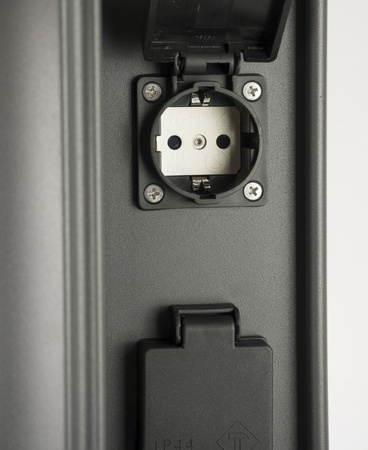 Venkovní stojací zahradní lampa POST Elborn EL3113 G9 46.5cm + 2x zásuvka Su-Ma