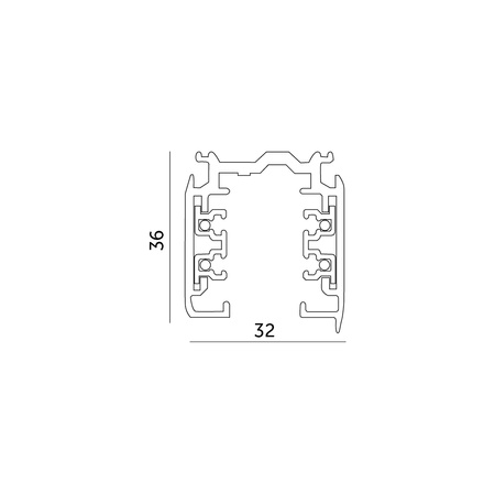 Osvětlovací přípojnice 3-vodičová 1m bílá Kobi