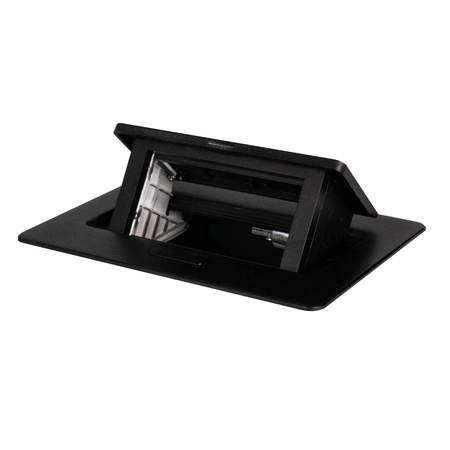 Podlahová krabice Obdélníková krabice s elektrickými zásuvkami černá OFFICE+ Kanlux