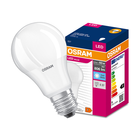 LED žárovka E27 A60 8.5W = 60W 806lm 4000K Neutrální bila 200° OSRAM Hodnota