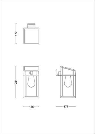 Zahradní nástěnná lampa Solární venkovní fasádní LED 3,2W 470lm 4000K IP44 s pohybovým a soumrakovým senzorem černá Geri Ultra Efficient Philips
