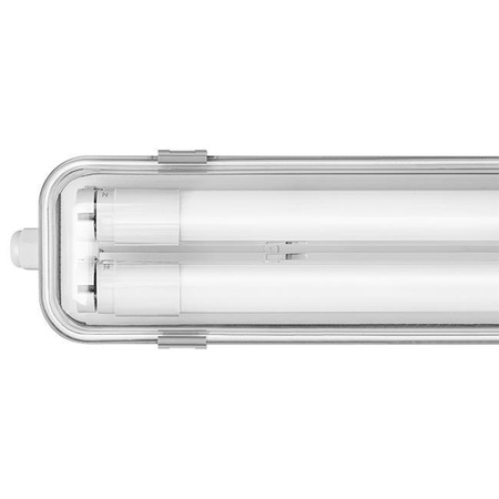 Odolné proti plameni 120cm 2xT8 G13 IP65 Transparentní svítidlo Masterled