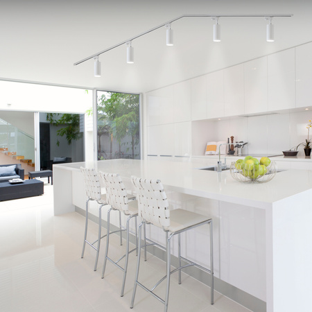 Osvětlovací lišta 1m + 2x reflektor lištový, GU10 Bílá RITI LUMILED