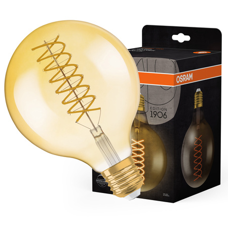 Dekorativní žárovka LED G125 Sphere E27 8,4W = 60W 806lm 2400K Warm 300° Dimmable Vintage 1906 Osram