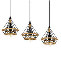 Dekorativní bambusová závěsná lampa 3x E27 Siena Kobi