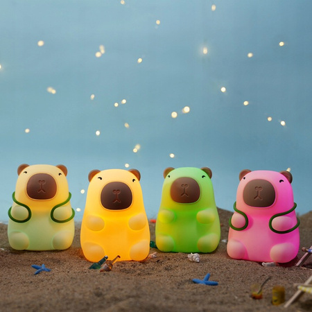 LED dětské dekorativní noční světlo Capybara 2,5W 18lm 3000K teplá bílá RGB 360° Brown Masterled