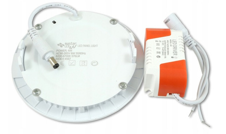 LED panelové stropní svítidlo 6W 480lm 4000K neutrální zapuštěné kulaté bílé Proma Masterled