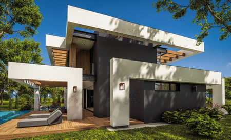 Zahradní lampa VIMO E27 Elevační nástěnná lampa IP44 Senzor Hnědá Kanlux