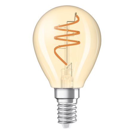 Dekorativní LED žárovka P45 Sphere E14 4,9W = 40W 470lm 2200K teplá bílá CRI90 300° Amber Filament Dimmable Vintage 1906 Osram