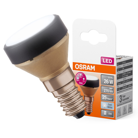 LED reflektorová žárovka E14 3,5W = 26W 270lm 4000K neutrální 100° stmívatelná FLAT LAMP Osram