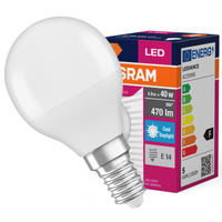 E14 P45 LED žárovka 5.7W = 40W 470lm 6500K Studená bílá 180° OSRAM Hodnota