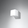 Exteriérové povrchové svítidlo LUCA LED 6W 3000K IP54 Nástěnné svítidlo horní/spodní kostka bílá SOLLUX