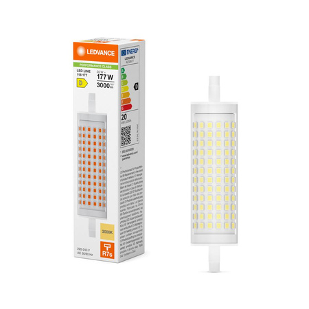 LED žárovka R7s 20W = 177W 3000lm 3000K teplá bílá 300° Ledvance