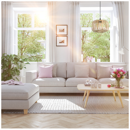 Bambusová dekorativní závěsná lampa E27 Boho Badingo Kobi