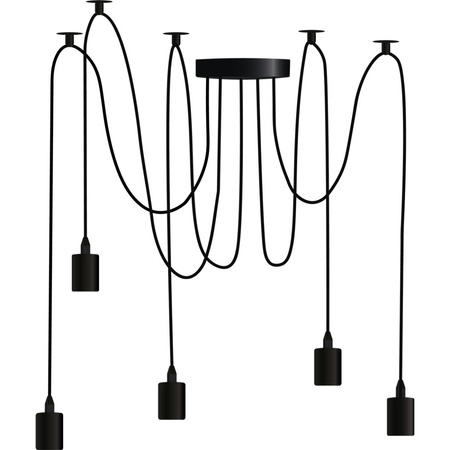 5x E27 Závěsná stropní lampa, Pavouk ARANE LUMILED