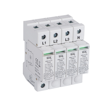 Svodič přepětí KSD-T1T2 3P+N KANLUX