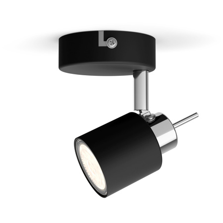 MERANTI GU10 nástěnný reflektor pohyblivý černý PHILIPS