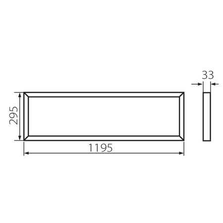 LED kancelářský panel 120x30 36W 36W00lm 4000K neutrální 115° pod omítku obdélníkový bílý BAREV KANLUX