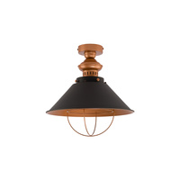 GARRET I 9247 Nowodvorski Černo-měděná závěsná lampa E27 z průmyslové oceli