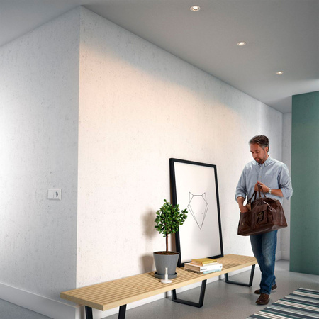 3x Zásuvné halogenové svítidlo ENNEPER GU10 Round Movable White PHILIPS