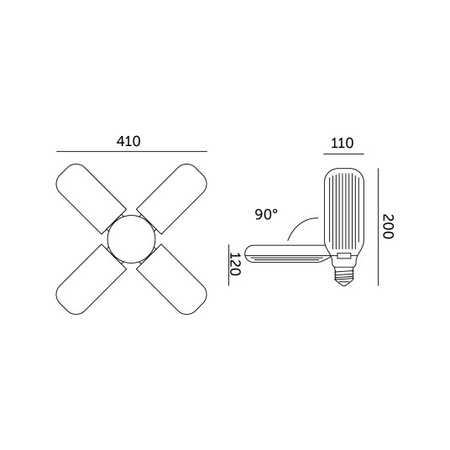 LED žárovka pro rostliny 40W E27 1200K White KOBI PLANTS
