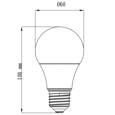 LED žárovka E27 A60 4.7W = 40W 470lm 6500K Studená bílá TOSHIBA