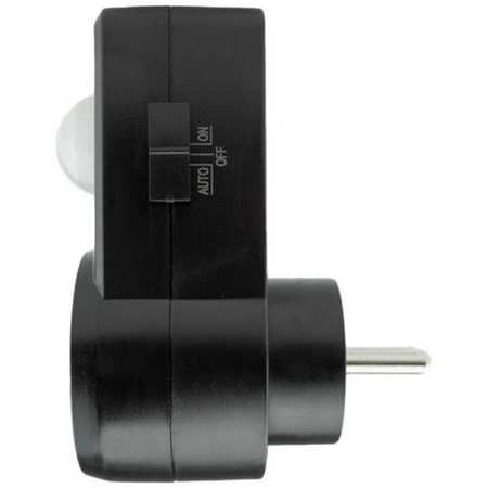 PIR pohybový a soumrakový senzor pro 120° zásuvku 9m Indoor Black