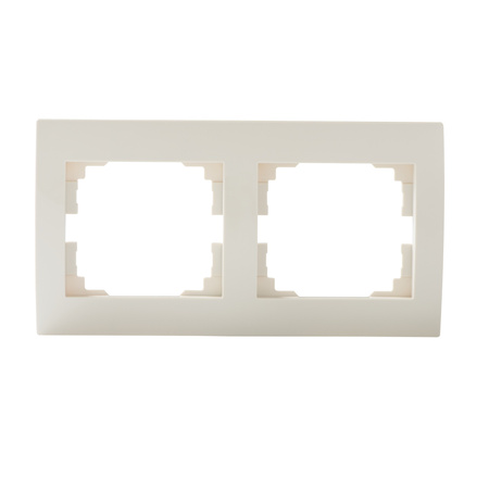 Horizontální dvojitý rámeček pro povrchovou montáž do zásuvky Béžová LOGI Kanlux