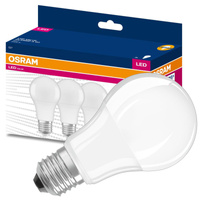 3x LED žárovka E27 A60 8.5W = 60W 806lm 4000K Neutrální bila 200° OSRAM HODNOTA
