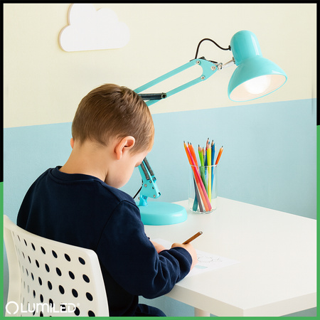 Stolní lampa E27, Mátová + držák na stůl TOBI LUMILED