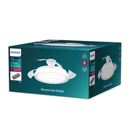LED 28+35W 4500lm 2700-5500K White Bliss Philips stropní ventilátorové světlo