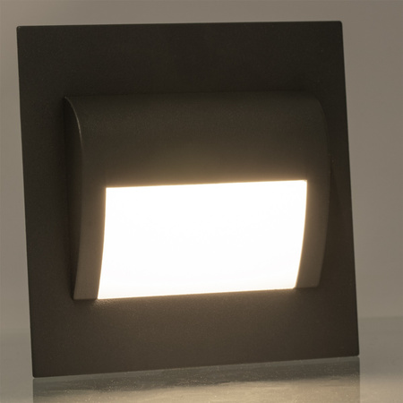 DECORUS schodišťové svítidlo LED lampa 1.2W Graphite ProVero Neutrální bila 4000K 12V DC