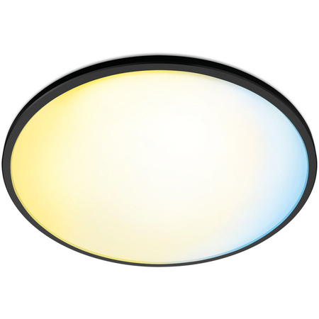 Plafond LED stropní svítidlo pro povrchovou montáž 14W CCT černé kulaté SMART WiFi WiZ