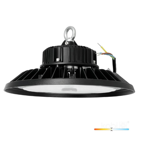 Průmyslové svítidlo LED High Bay 150W 21000lm 4000K Neutral Black IP66 IK10 Rio Pro Kobi