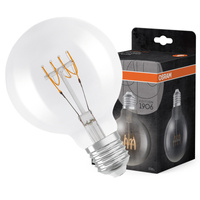 Dekorativní LED žárovka G95 Sphere E27 4,8W = 40W 470lm 2700K Warm 320° Filament Dimmable Vintage 1906 Osram