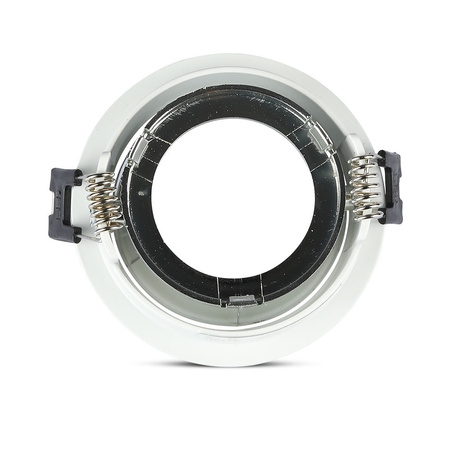 Zapuštěné stropní svítidlo GU10 s očkem kulaté bílé/chromové VT-872 V-TAC