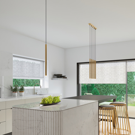 PASTELO 5L 5xG9 Zlatá moderní stropní závěsná lampa SOLLUX