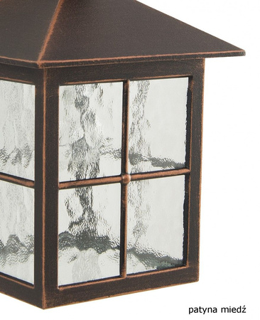 Venkovní zahradní lampa LANTERN E27 Wenecja K 4011/1/KW 45cm černá Su-Ma