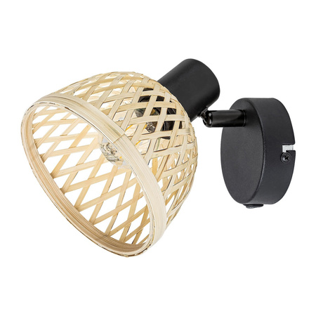 Nástěnné bodové svítidlo E14 Black Industrial Rattan Rabalux