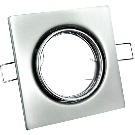 3x GOLDLUX (Polux) pohyblivá halogenová žárovka. čtvercový nikl + GU10 3.5W LED žárovka