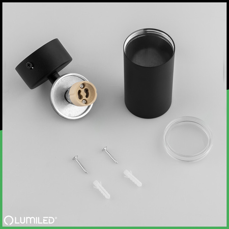 Nástěnné svítidlo LED Spot GU10 IP44 ADERO Black Lumiled Wall lamp