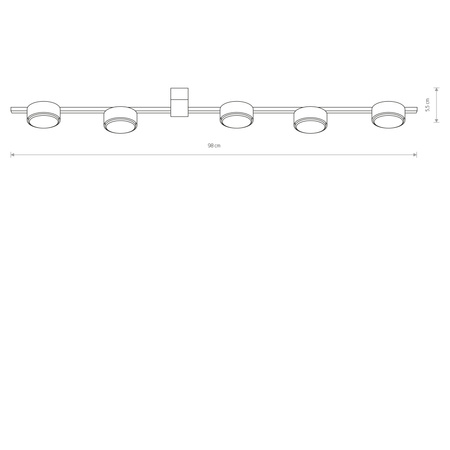 PILLS V 8262 Nowodvorski Black 5xGX53 Moderní stropní svítidlo s páskem