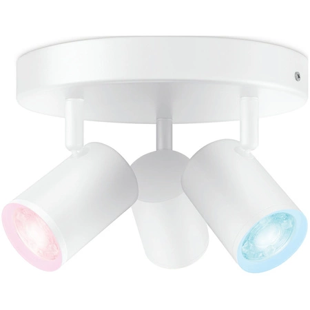 Stropní svítidlo LED SPOT 3x 5W WHITE + RGB SMART Round WiFi WiZ