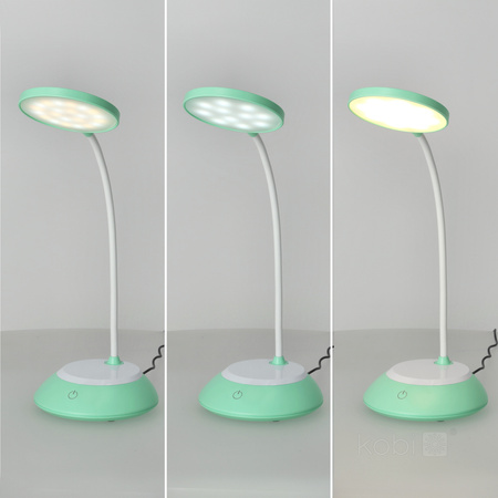 LED 5W 200lm CCT 270° dobíjecí modrá stolní lampa Visua Kobi