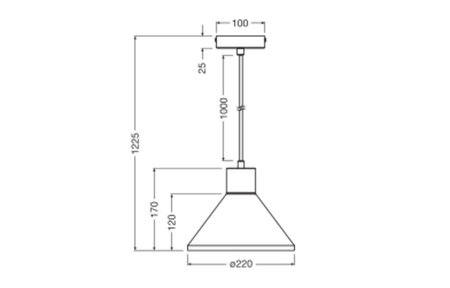Dekorativní stropní závěsné svítidlo E27 s převisem šedohnědý betonový dekor Ledvance