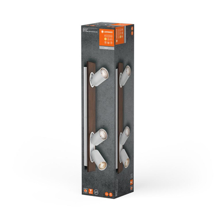 LED nástěnné stropní světlo LED reflektor 3-bodový dekorativní dřevo 41W GU10 bílý LEDVANCE