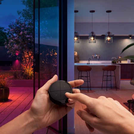Dálkové ovládání nástěnného spínače stmívače černé Philips Hue Tap Dial Switch Bluetooth Zigbee