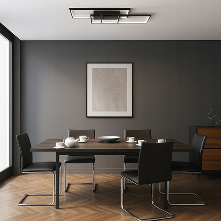 LED lustrová stropní lampa 90W CCT GALAXIS VELA černá + dálkové ovládání