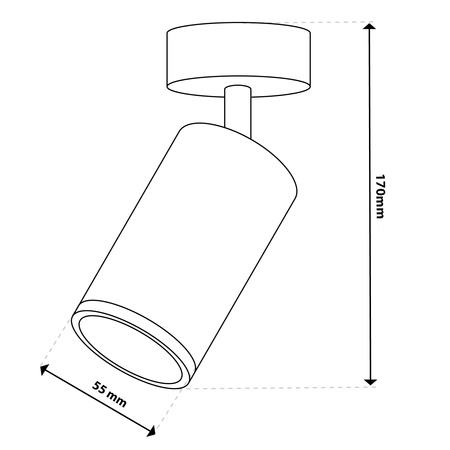 Nástěnné svítidlo LED Spot GU10 IP44 ADERO Black Lumiled Wall lamp