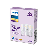 3x LED žárovka s paticí G9 1,9W = 25W 220lm 2700K teplá PHILIPS